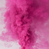 Pink smoke effect on a white background