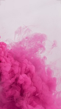 Pink smoke effect on a white mobile screen background