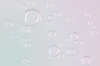 Transparent soap bubble pattern design element on a pastel background