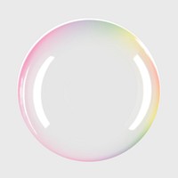 Round shaped soap bubble frame design element on a gray background