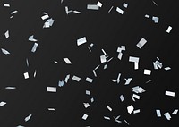 Silver confetti pattern design element on a dark background