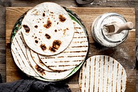 Fresh homemade tortilla breads recipe idea