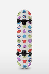 Ailens white skateboard design element