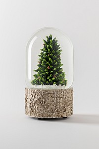 Christmas tree snow globe design element