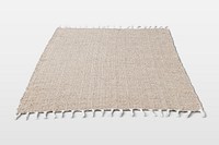 Beige fabric texture floor carpet on off white background