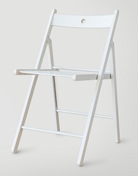 Modern white chair on off white background