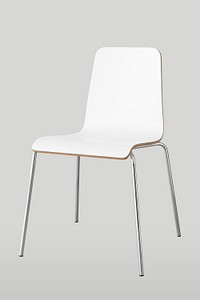 Modern white chair on off white background