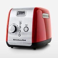 Front view of KitchenAid red bread toaster. MAY 27, 2020 - BANGKOK, THAILAND