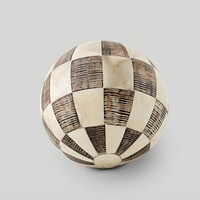 Black and white checkered decorative ball