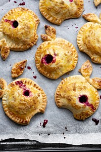 Homemade apple blackberry pies thanksgiving food photography