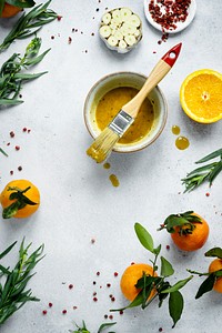 Homemade honey mustard sauce in a bowl food photography