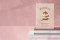 Special dessert recipe cookbook mockup psd