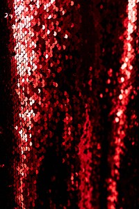 Fabric with shiny red sequins