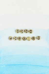 Good morning lettering beads word