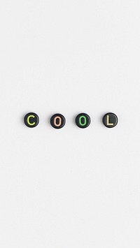 COOL beads text typography on white