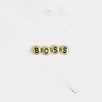 Boss word typography beads alphabet 