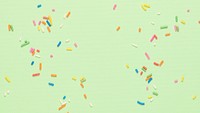 Colorful sprinkles pattern green banner