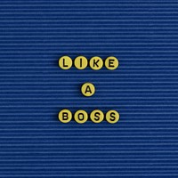 Like a boss word beads alphabet