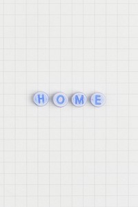HOME beads text typography on white