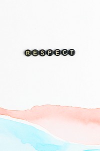 Respect beads text lettering typography 