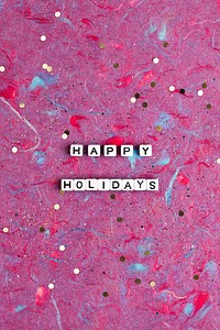 HAPPY HOLIDAYS beads word typography