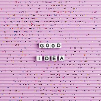 Good idea typography letter beads pink wallpaper