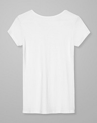 White tee mockup psd women&rsquo;s apparel rear view