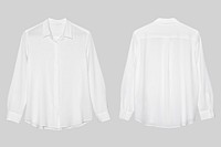 White blouse mockup psd women’s casual apparel