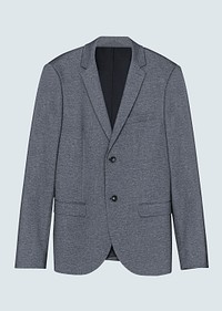 Gray blazer mockup psd front view casual men&rsquo;s wear