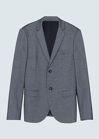 Gray blazer mockup psd front view casual men’s wear