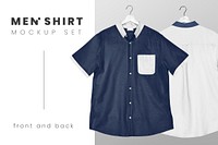 Casual shirt mockup psd men&rsquo;s casual apparel