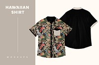 Hawaiian shirt mockup psd men’s casual apparel