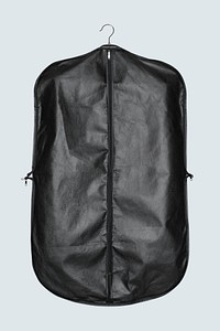 Black garment bag mockup psd