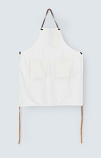 Simple white apron with pockets