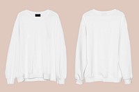 White jumper mockup psd unisex streetwear apparel