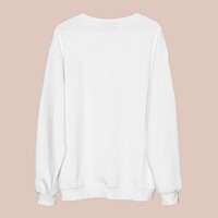 White sweater mockup psd unisex streetwear apparel