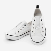 White slip-on mockup psd streetwear sneakers fashion