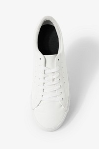 White canvas sneakers mockup psd unisex footwear fashion