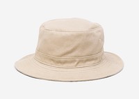 Beige bucket hat mockup psd unisex accessory