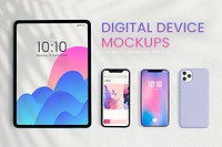 Digital device psd tablet and phone mockup 