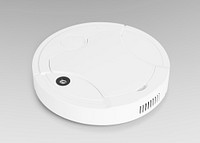 White robot vacuum cleaner mockup home electronics