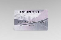 Platinum credit card mockup money and banking