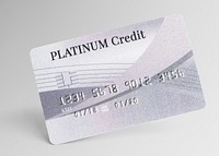 Platinum credit card mockup psd money and banking