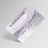 Platinum credit card mockup psd money and banking