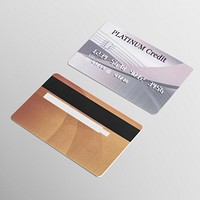 Credit cards mockup psd money and banking