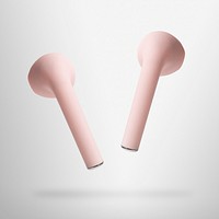 Pink wireless earbuds psd digital earphones