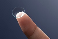 Smart contact lens on fingertip new tech