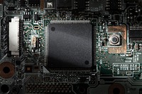 Computer CPU psd mockup motherboard