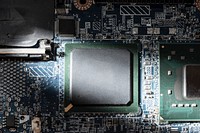 Computer CPU psd mockup motherboard