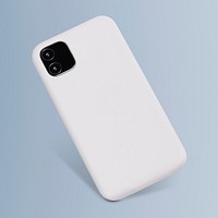 White smartphone case mockup psd product showcase back view